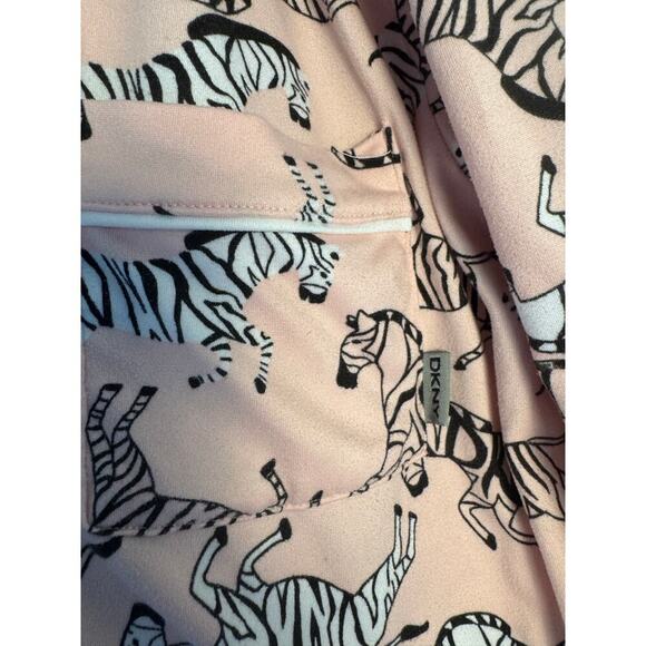 DKNY Women’s Zebra Pajamas Set Size Medium in Pink, White, and Black Cozy - Picture 5 of 11